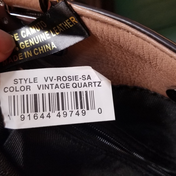 Vince Camuto Rosie Satchel Vintage Quartz Leather Blush Pink Shoulder Bag Purse - Picture 4 of 14